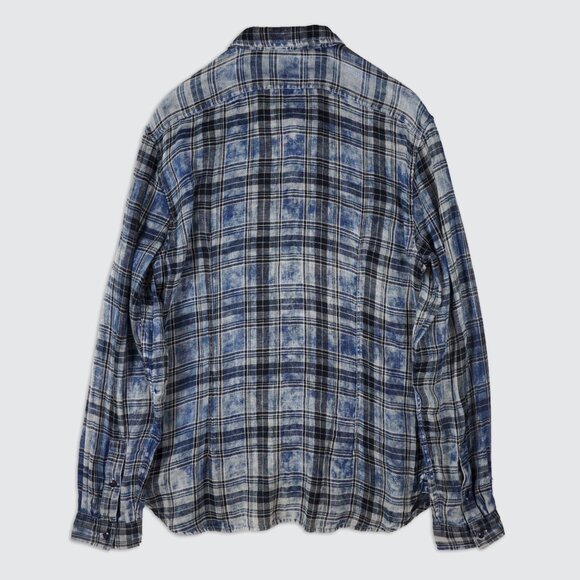 John Varvatos U.S.A. Reversible Plaid Cotton Shirt - Picture 2 of 14